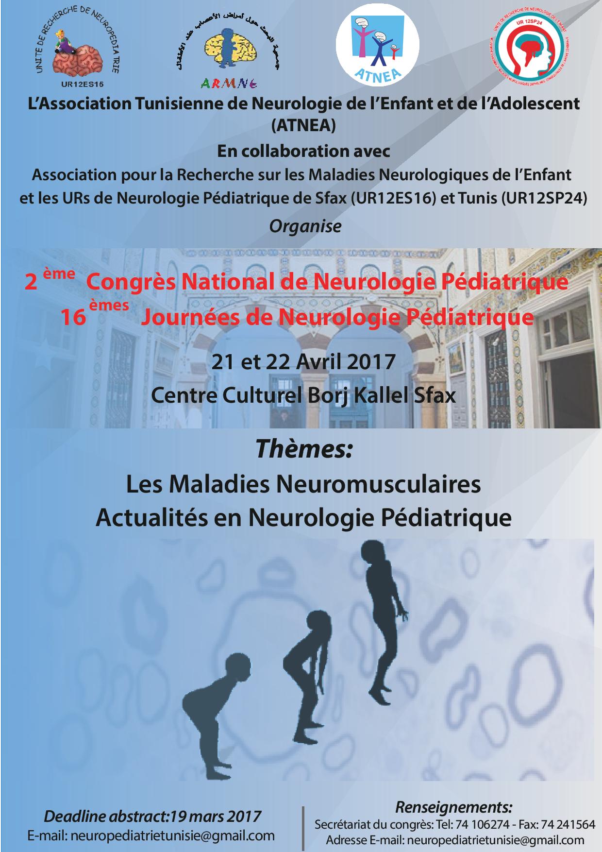 2èmeCongrès National de Neurologie Pédiatrique 16èmes Journées de Neurologie Pédiatrique